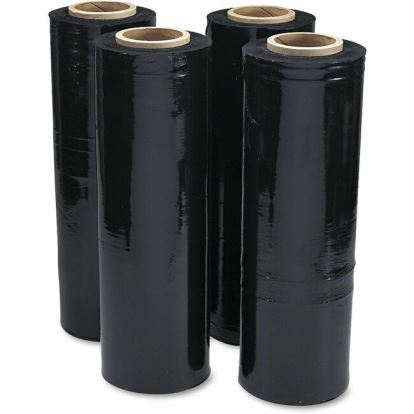 Universal Black Stretch Film, 18" x 1,500 ft Roll, 20 mic (80-Gauge), 4/Carton 1