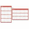 Universal Erasable Wall Calendar, 24 x 36, White/Red Sheets, 12-Month (Jan to Dec): 2026 1