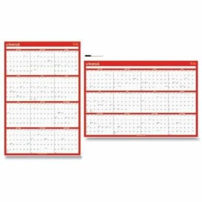 Universal Erasable Wall Calendar, 24 x 36, White/Red Sheets, 12-Month (Jan to Dec): 2026 1