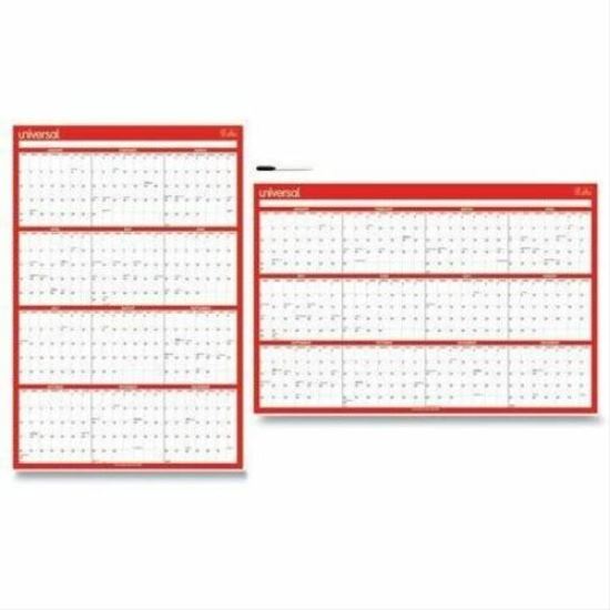 Universal Erasable Wall Calendar, 24 x 36, White/Red Sheets, 12-Month (Jan to Dec): 2026 1
