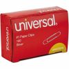 Universal Paper Clips, #1, Smooth Silver, 100/Box 1