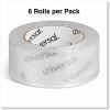 Universal Quiet Tape Box Sealing Tape, 3" Core, 1.88" x 109 yds, Clear, 6/Pack 4