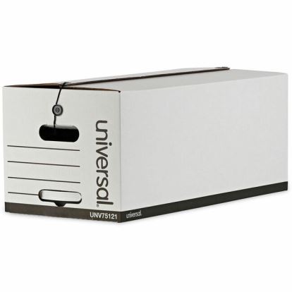 Universal Deluxe Quick Set-up String-and-Button Boxes, Letter Files, White, 12/Carton 1