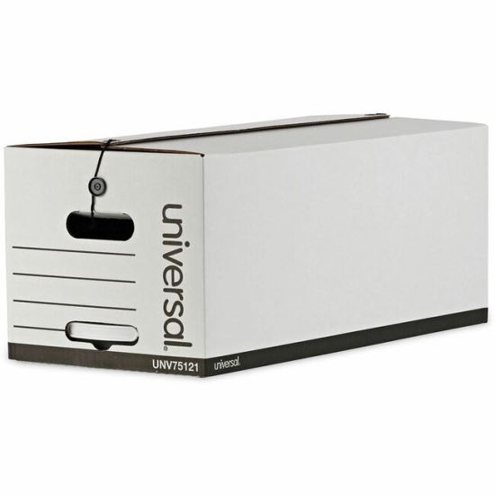 Universal Deluxe Quick Set-up String-and-Button Boxes, Letter Files, White, 12/Carton 1