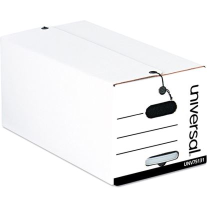Universal Deluxe Quick Set-up String-and-Button Boxes, Legal Files, White, 12/Carton 1