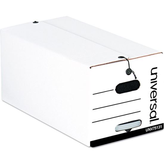 Universal Deluxe Quick Set-up String-and-Button Boxes, Legal Files, White, 12/Carton 1