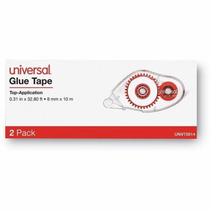 Universal Double-sided Adhesive Tape Roller, 0.31" x 32.8 ft, Dries Clear, 2/Pack 1