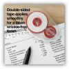 Universal Double-sided Adhesive Tape Roller, 0.31" x 32.8 ft, Dries Clear, 2/Pack 3