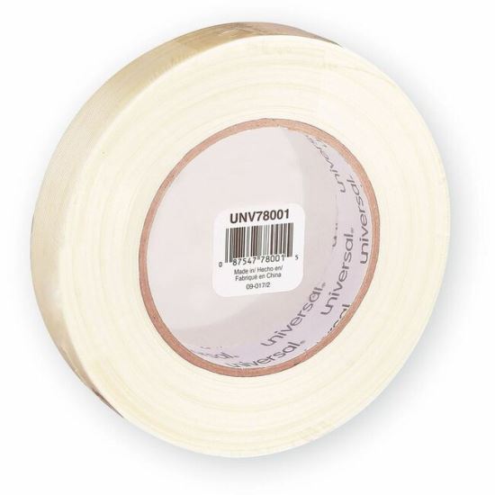 Universal 190# Medium Grade Filament Tape, 3" Core, 24 mm x 54.8 m, Clear 1
