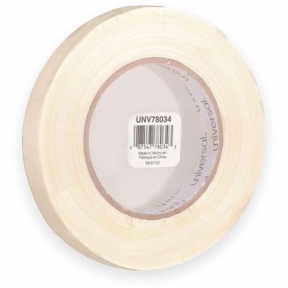 Universal 190# Medium Grade Filament Tape, 3" Core, 18 mm x 54.8 m, Clear 1