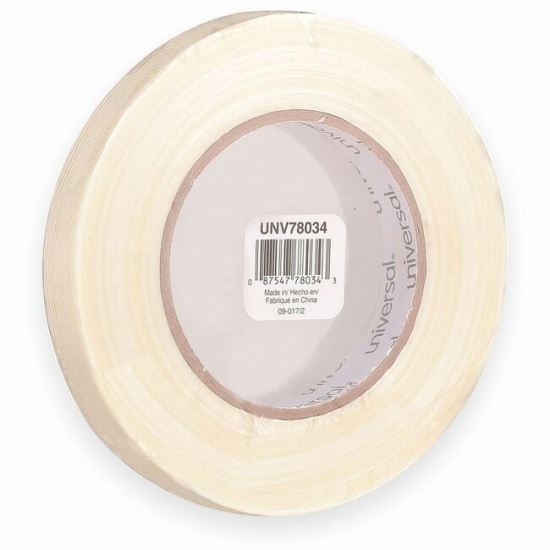 Universal 190# Medium Grade Filament Tape, 3" Core, 18 mm x 54.8 m, Clear 1