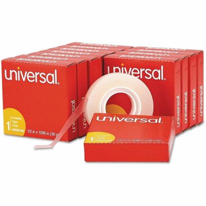 Universal Invisible Tape, 1" Core, 0.5" x 36 yds, Clear, 12/Pack 1