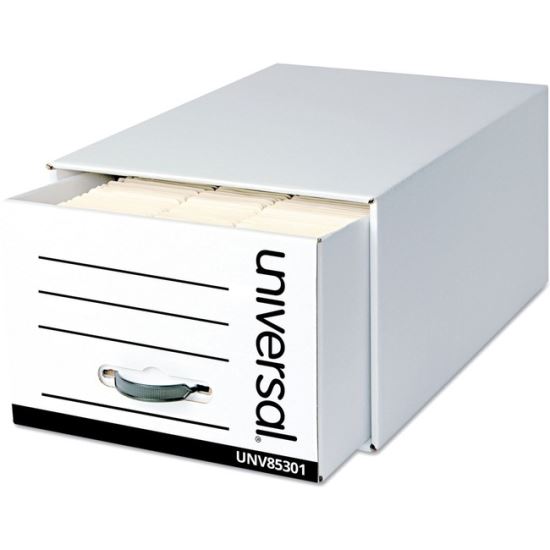 Universal Heavy-Duty Storage Drawers, Legal Files, 17.25" x 25.5" x 11.5" , White, 6/Carton 1