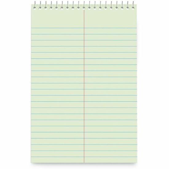 Universal Steno Pads, Gregg Rule, Red Cover, 80 Green-Tint 6 x 9 Sheets, 6/Pack 1