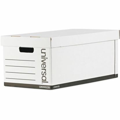 Universal Medium-Duty Easy Assembly Storage Box, Letter Files, White, 12/Carton 1