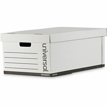 Universal Medium-Duty Easy Assembly Storage Box, Legal Files, White, 12/Carton 1