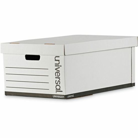 Universal Medium-Duty Easy Assembly Storage Box, Legal Files, White, 12/Carton 1