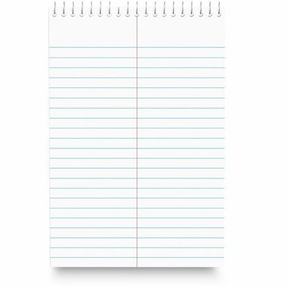 Universal Steno Pads, Gregg Rule, Red Cover, 80 White 6 x 9 Sheets 1