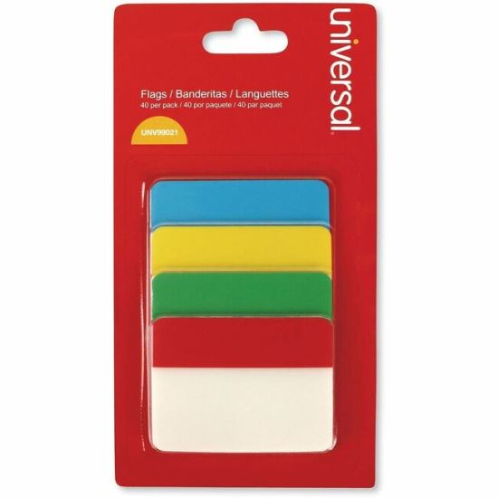 Universal Self Stick Index Tab, 2" , Assorted Colors, 40/Pack 1