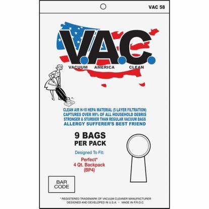 V.A.C. Perfect 4-Quart Backpack Vacuum Bags 1