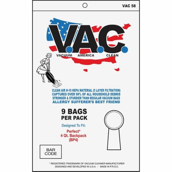 V.A.C. Perfect 4-Quart Backpack Vacuum Bags 1