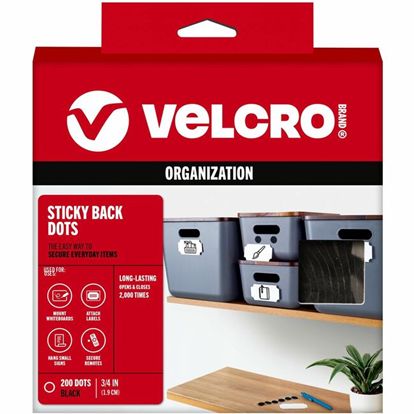 VELCRO&reg; Sticky Back 3/4in Circles Black 200 ct 1