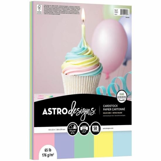 Wausau Paper Astrodesigns Pastel Assorted Cardstock 1