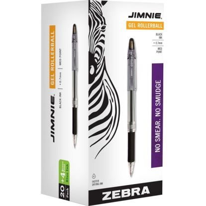 Zebra Pen Jimnie Soft Rubber Grip Gel Rollerball Pens 1