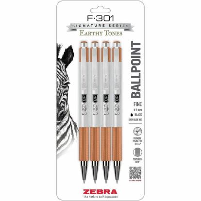 Zebra Pen F-301 EarthyTones Retractable Ballpoint Pens 1