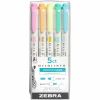 Zebra Pen Mildliner Double Ended Highlighter Assorted Fluorescent 5Pk 1