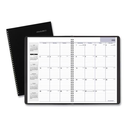 DayMinder Monthly Planner, Academic Year, Ruled Blocks, 12 x 8, Black Cover, 14-Month (July to Aug): 2022 to 2023 1
