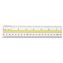 Acrylic Data Highlight Reading Ruler With Tinted Guide, 15" Long, Clear/Yellow 1