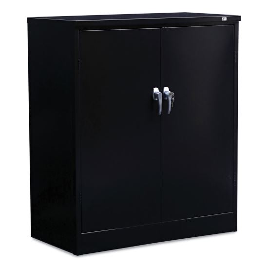 Assembled 42" High Heavy-Duty Welded Storage Cabinet, Two Adjustable Shelves, 36w x 18d, Black1