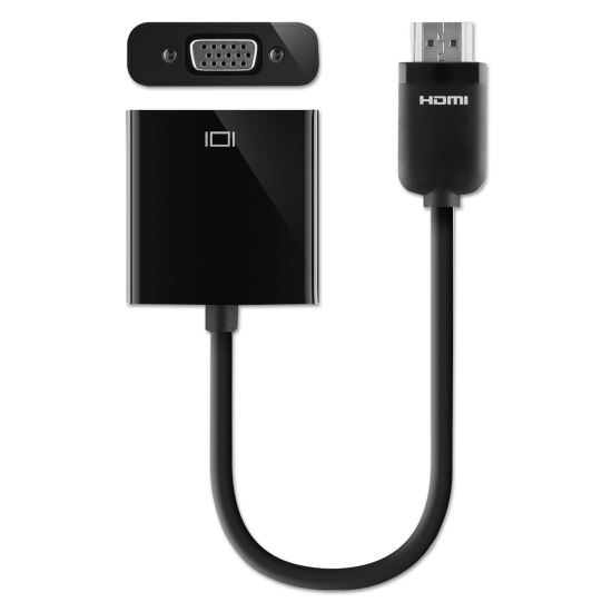 HDMI to VGA + 3.5mm Audio Adapter, M/F, 1080p, 5", Black 1