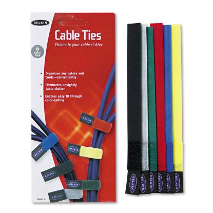 Multicolored Cable Ties, 6/Pack 1