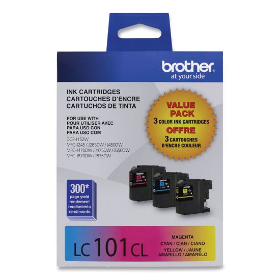 LC1013PKS Innobella Ink, 300 Page-Yield, Cyan/Magenta/Yellow 1