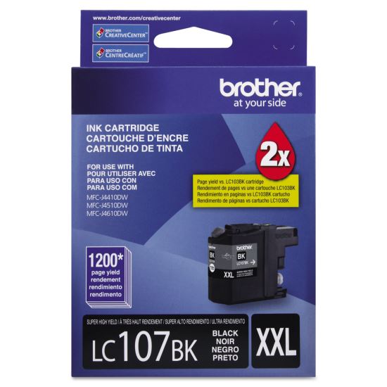 LC107BK Innobella Super High-Yield Ink, 1,200 Page-Yield, Black 1