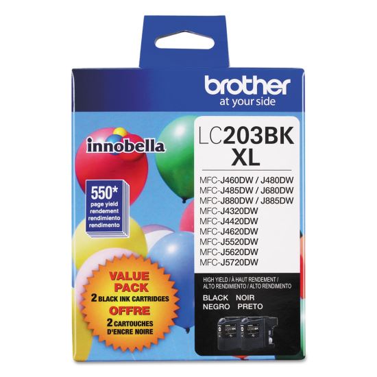 LC2032PKS Innobella High-Yield Ink, 550 Page-Yield, Black, 2/Pack 1