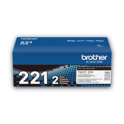 TN2212PK Toner, 2,500 Page-Yield, Black, 2/Pack 1
