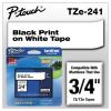TZe Standard Adhesive Laminated Labeling Tape, 0.7" x 26.2 ft, Black on White 1