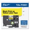 TZe Flexible Tape Cartridge for P-Touch Labelers, 0.94" x 26.2 ft, Black on Yellow 2