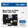 TZe Standard Adhesive Laminated Labeling Tape, 1.4" x 26.2 ft, Black on Matte White 1