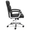 Traction High-Back Executive Chair, Supports 250 lb, 17.75" to 21.8" Seat Height, Black Seat/Back, Polished Aluminum Base2