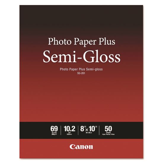 Photo Paper Plus Semi-Gloss, 10.2 mil, 8 x 10, Semi-Gloss White, 50/Pack 1