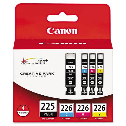 4530B008AA (PGI-225, CLI-226) Ink, Cyan/Magenta/Pigment Black/Yellow, 4/Pack 1