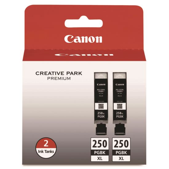 6432B004 (PGI-250XL) ChromaLife100+ High-Yield Ink, 500 Page-Yield, Black, 2/Pack 1