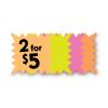 Die Cut Paper Signs, 5.25 x 5.25, Square, Assorted Colors, Pack of 48 Each 2