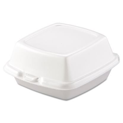 Foam Hinged Lid Containers, 6 x 5.78 x 3, White, 500/Carton 1
