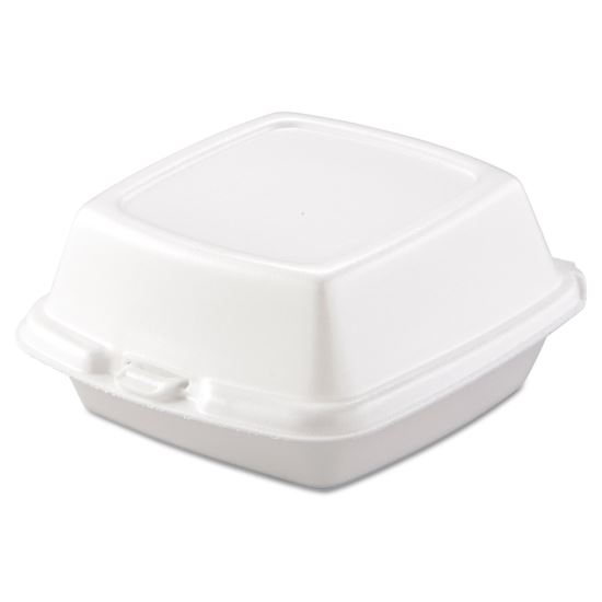 Foam Hinged Lid Containers, 6 x 5.78 x 3, White, 500/Carton 1