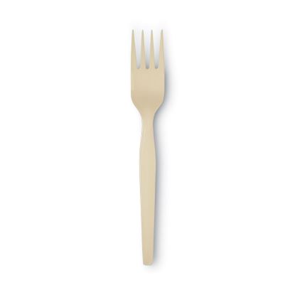 SmartStock Plastic Cutlery Refill, Forks, 6.5", Series-O Mediumweight Bio-Blend, Beige, 40/Pack, 24 Packs/Carton 1